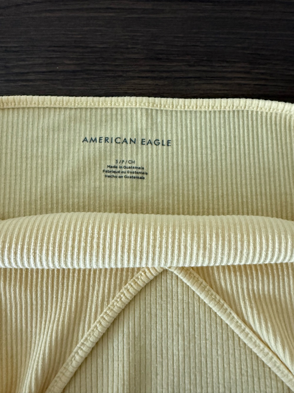 Pale Yellow Ribbed Halter Tank - Picture 2 of 2